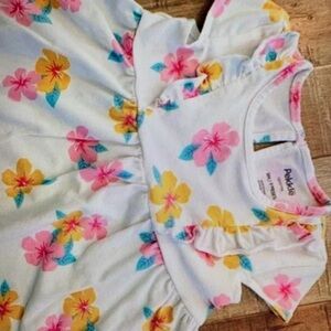 Preloved floral hibiscus sleeveless dress